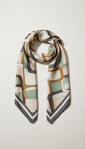 Foulard satinato fantasia geometrica